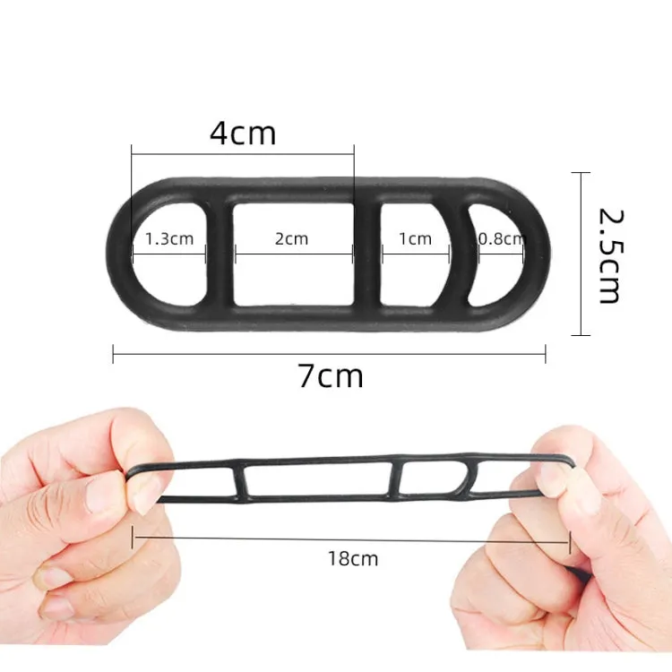 4pcs /Set Bicycle Headlight Silicone Strap Tail Light Fixed Leather
