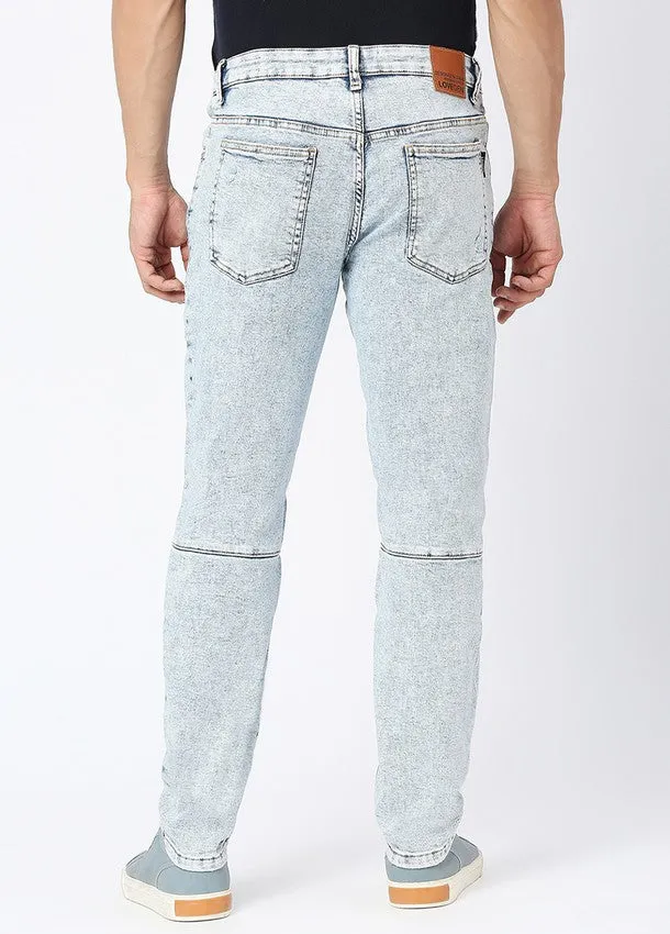Acid Blue Boseman Ripped Jeans