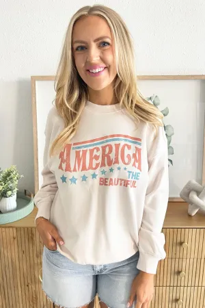 America the Beautiful Graphic Sweatshirt