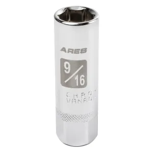 ARES 11021 - 9/16-inch 3/8-inch Drive Magnetic Spark Plug Socket