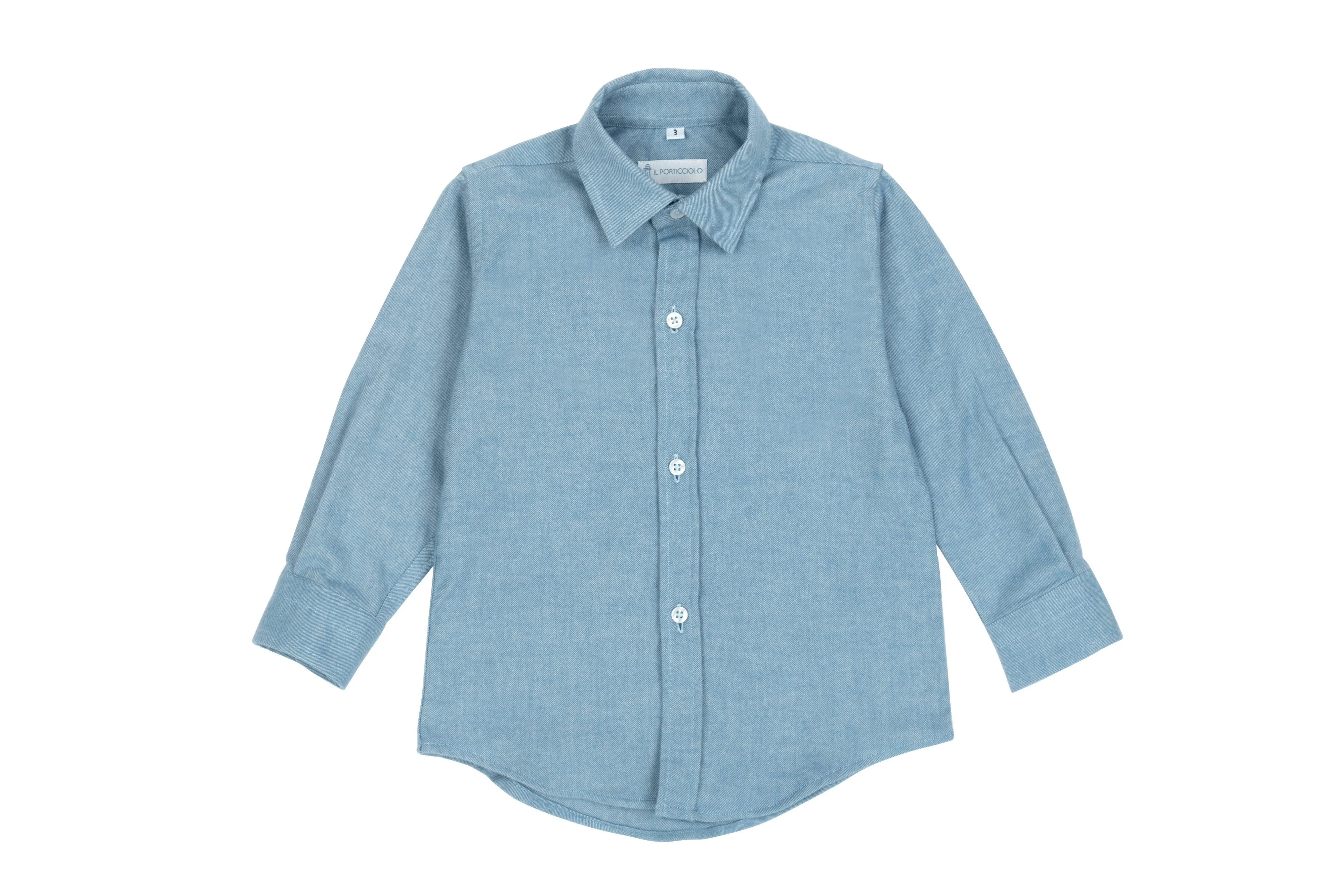 Boy Shirt - Flanella Light Blue