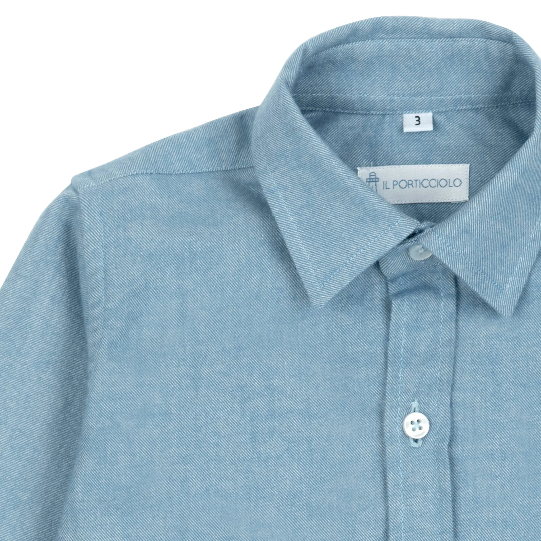 Boy Shirt - Flanella Light Blue