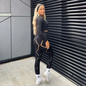 CLEO Black Laser Cut Fitted Set