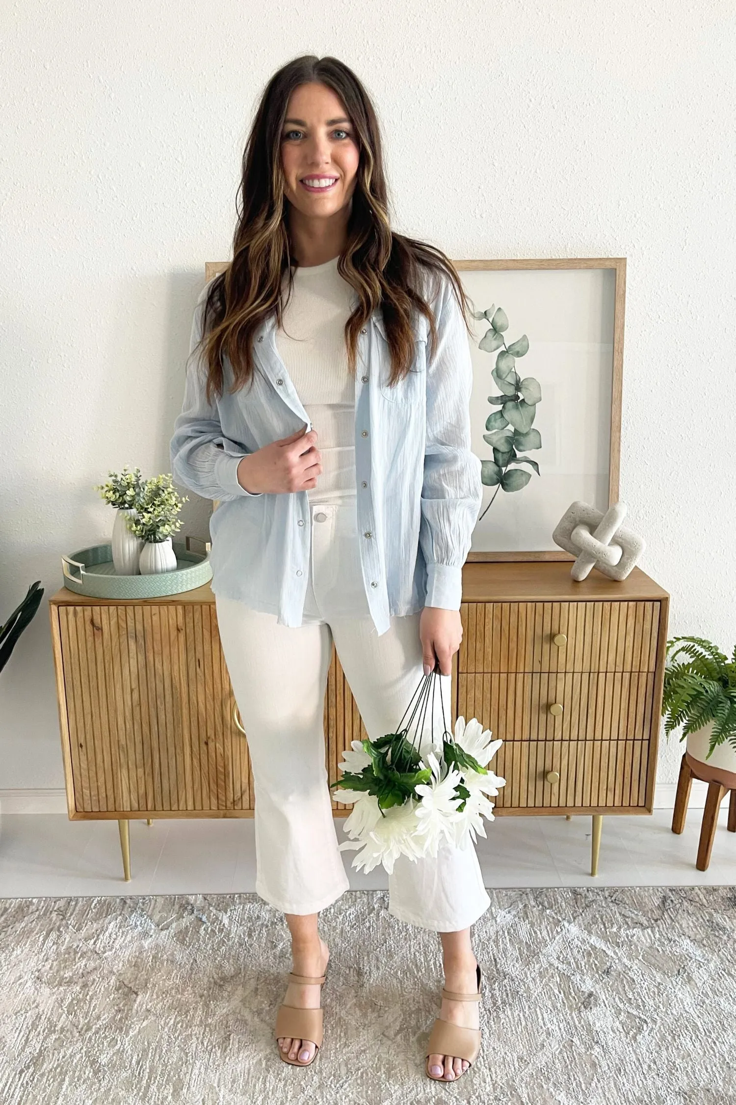 Collared Button Down Blouse