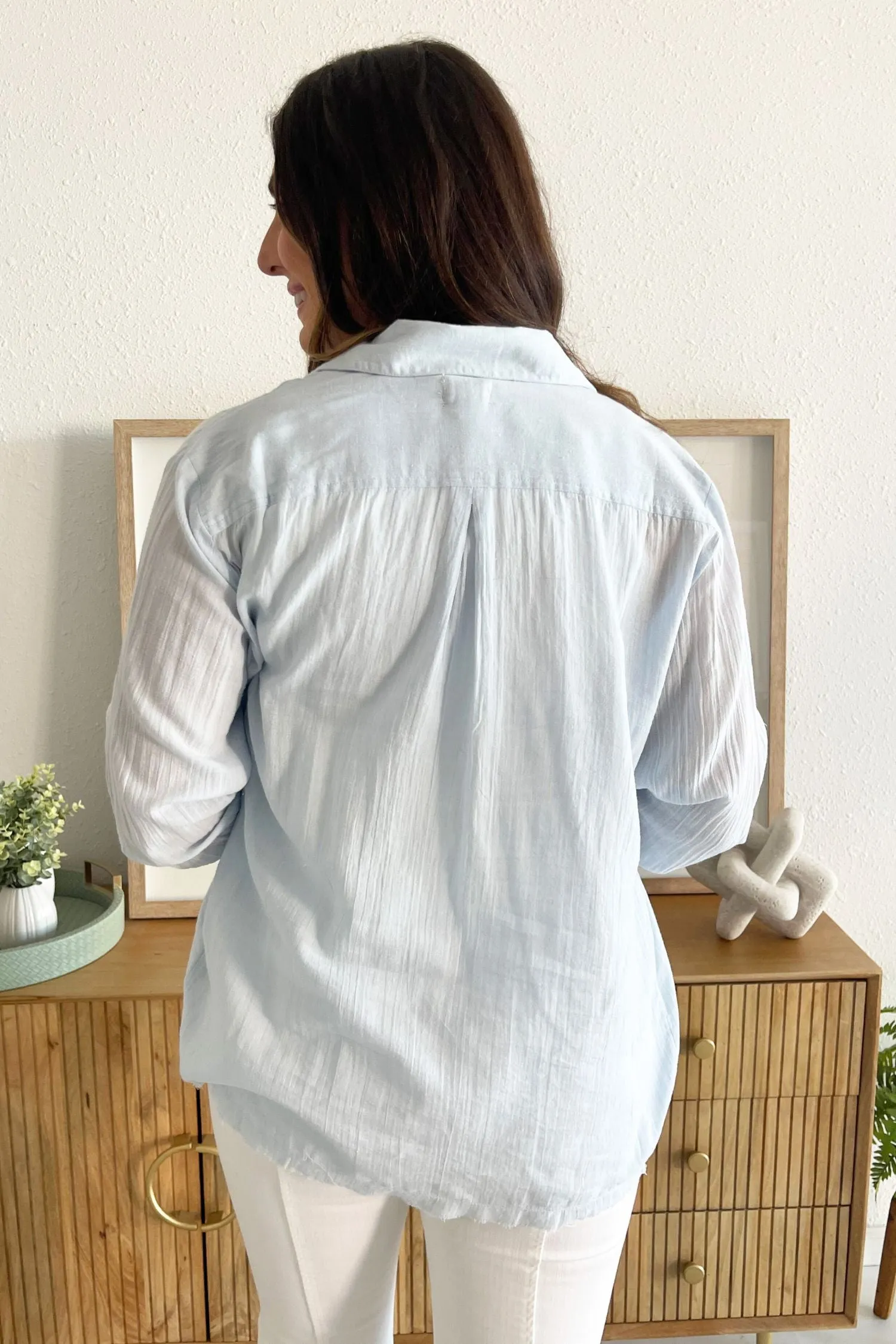 Collared Button Down Blouse