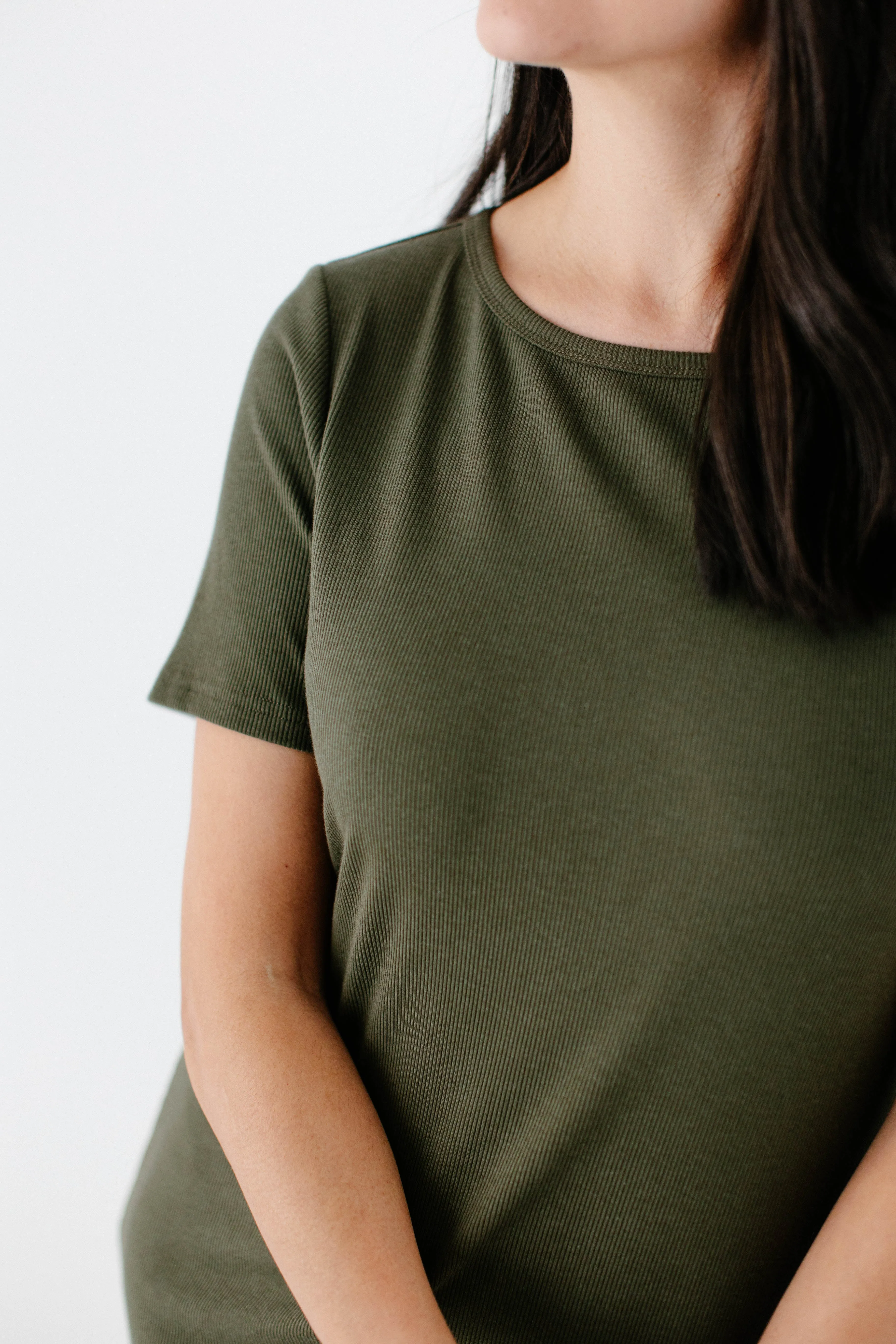 'Constance' Ribbed Bamboo Blend Midi Dress FINAL SALE