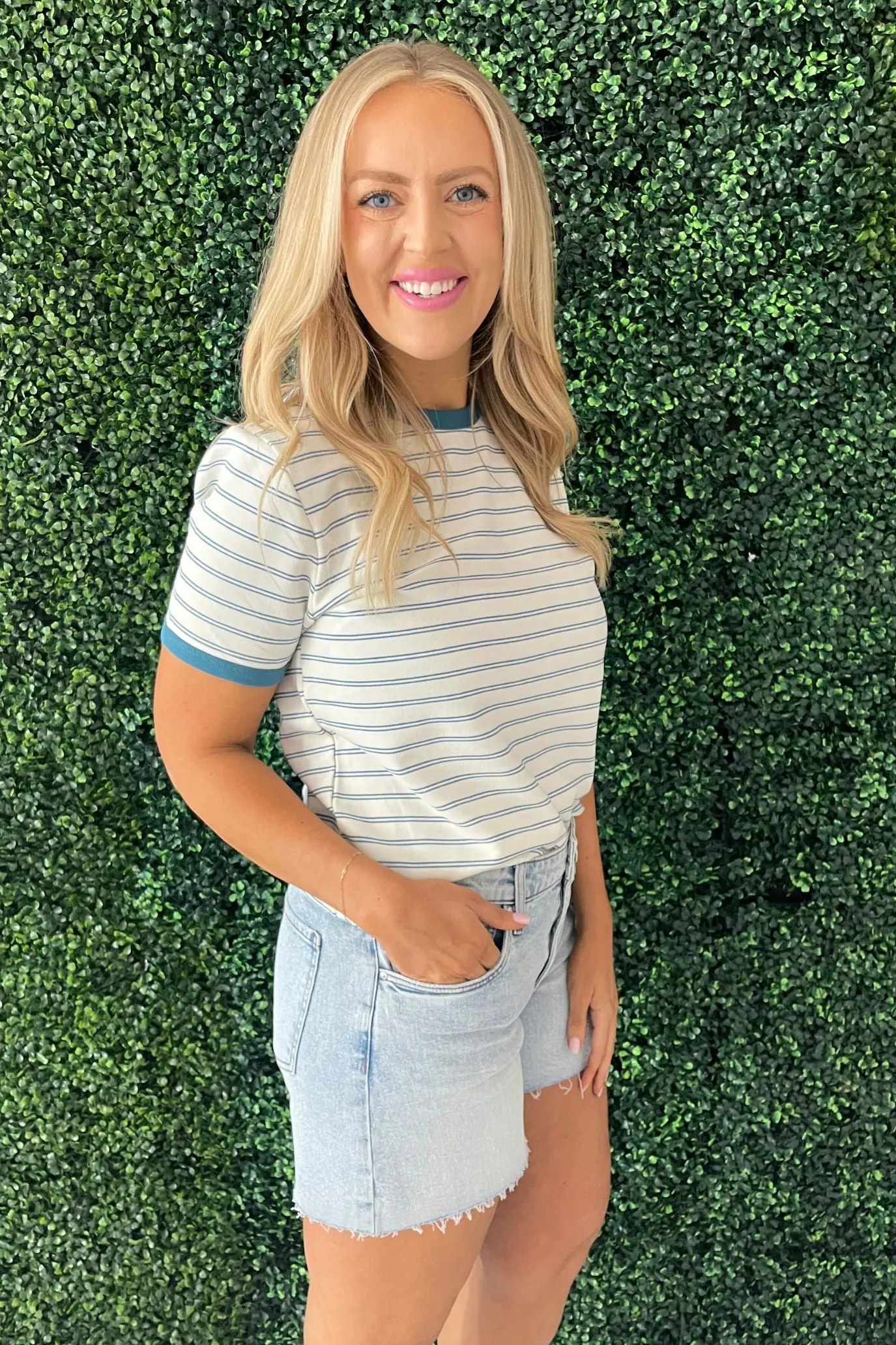 Contrast Striped Knit Top
