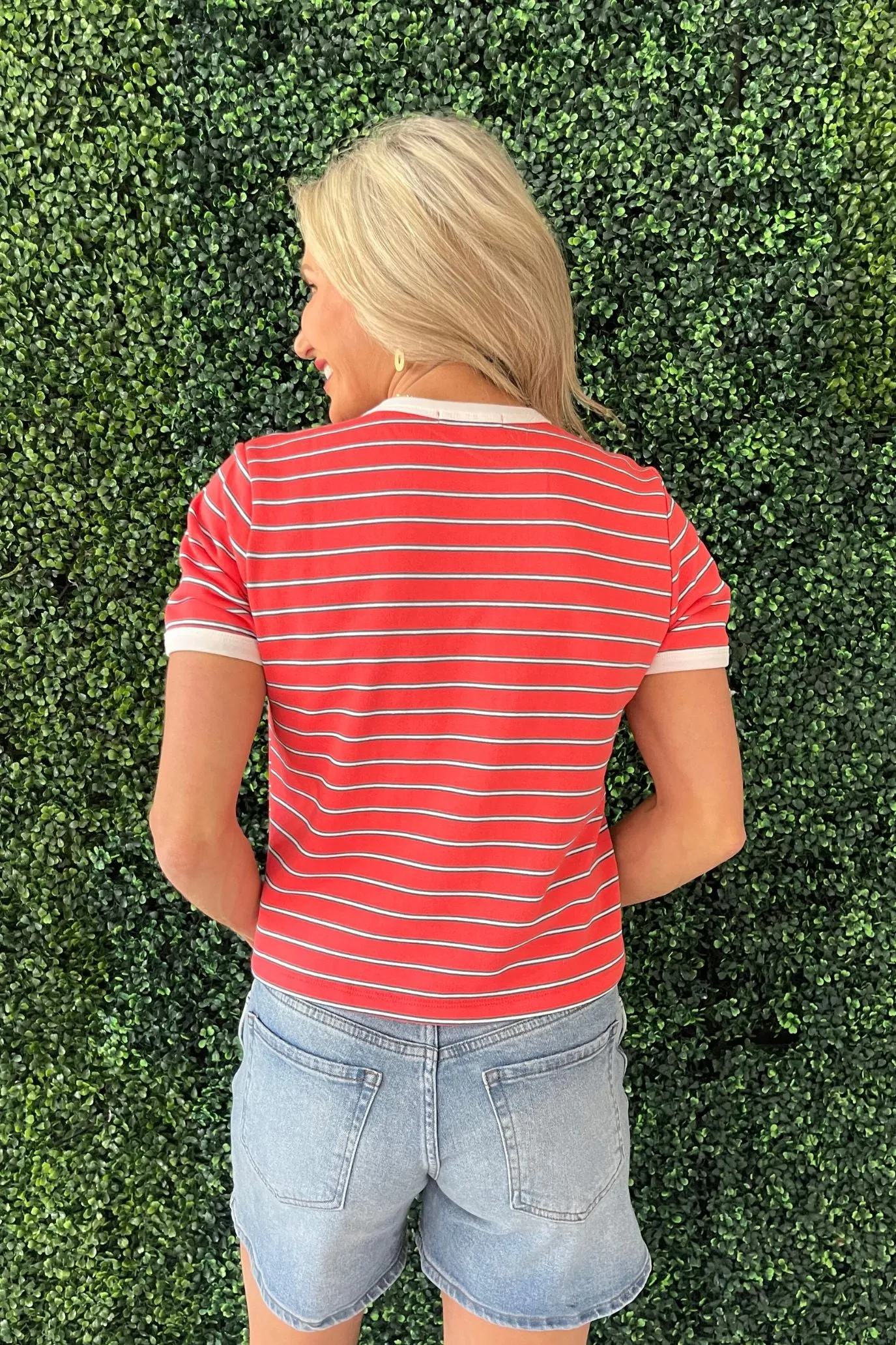 Contrast Striped Knit Top