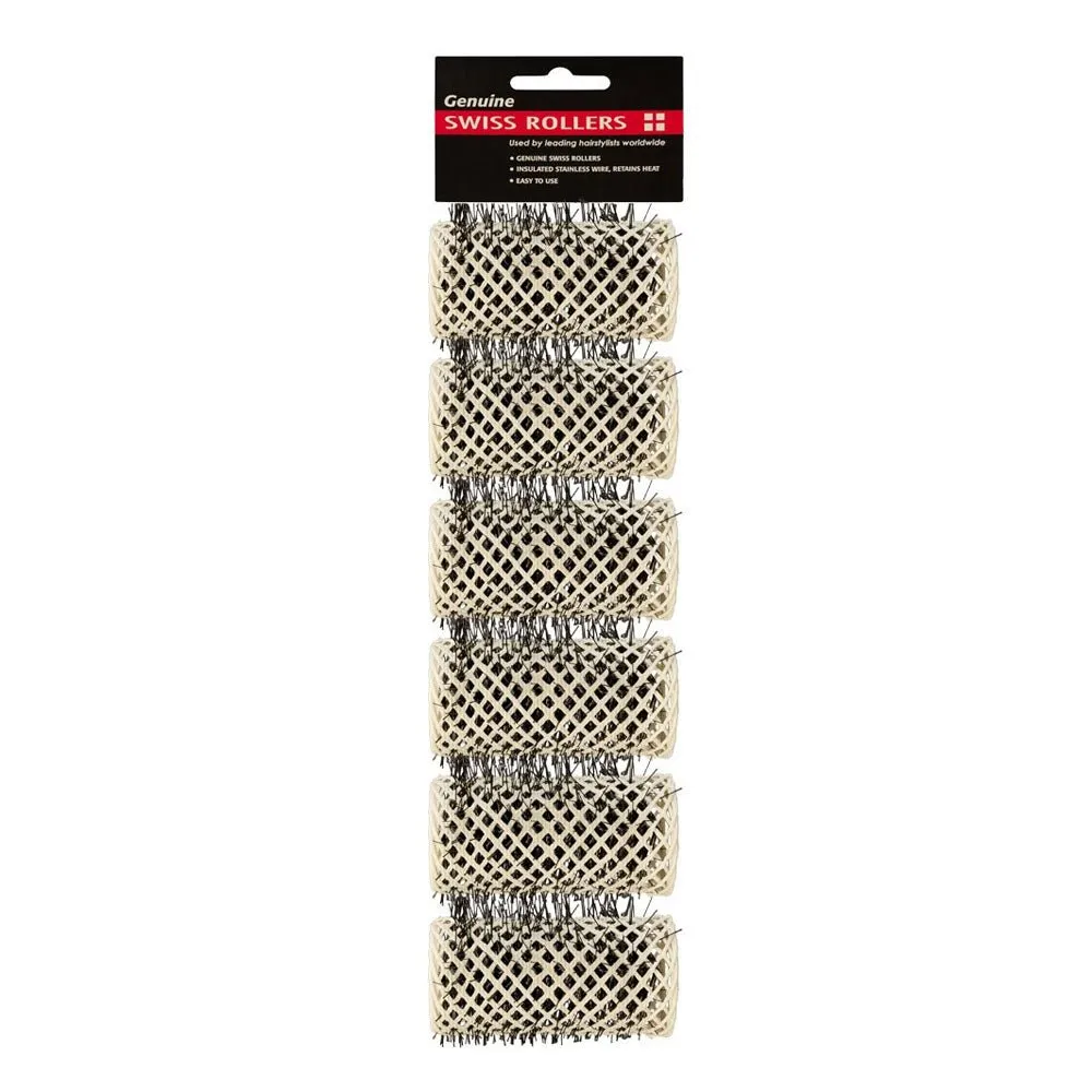Dateline Swiss Rollers 32mm White 6pc