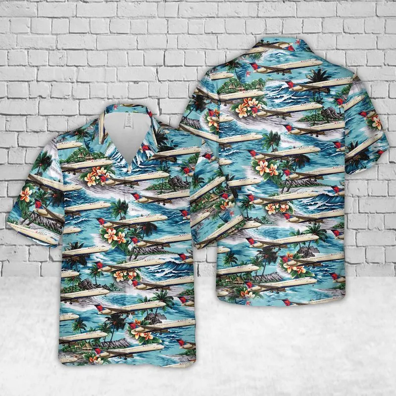 Delta Air Lines McDonnell Douglas MD-88 Hawaiian Shirt