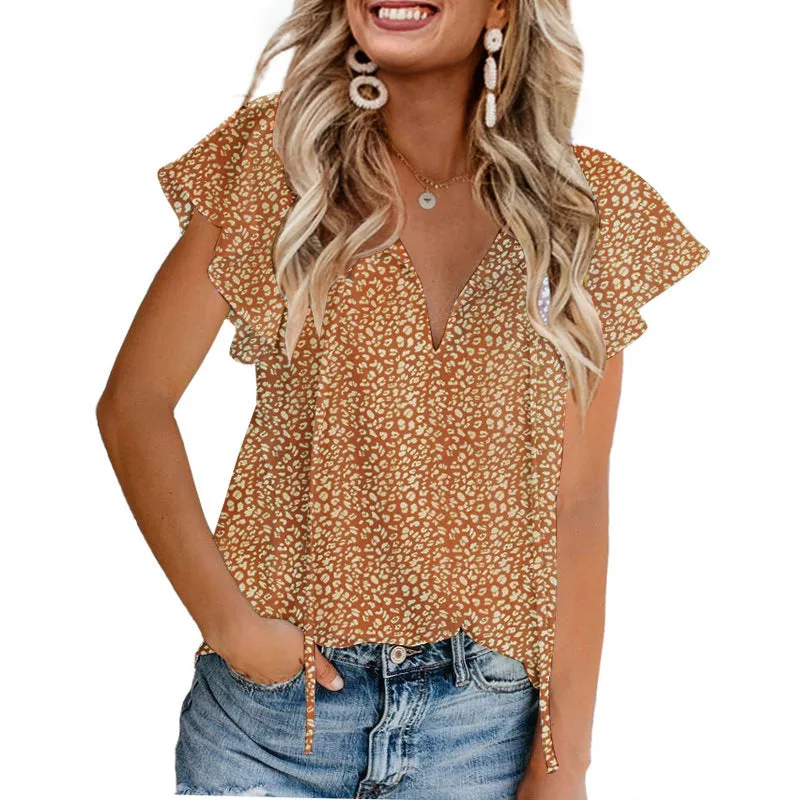 Fashion Floral Chiffon Shirt