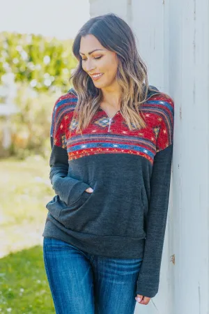 Feel the Heat Pullover in Rust