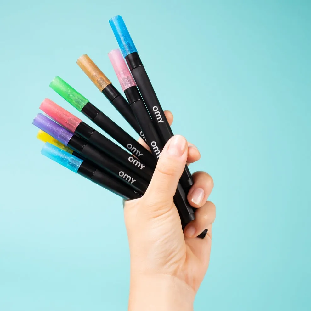 Glitter Markers - Set of 9 by OMY