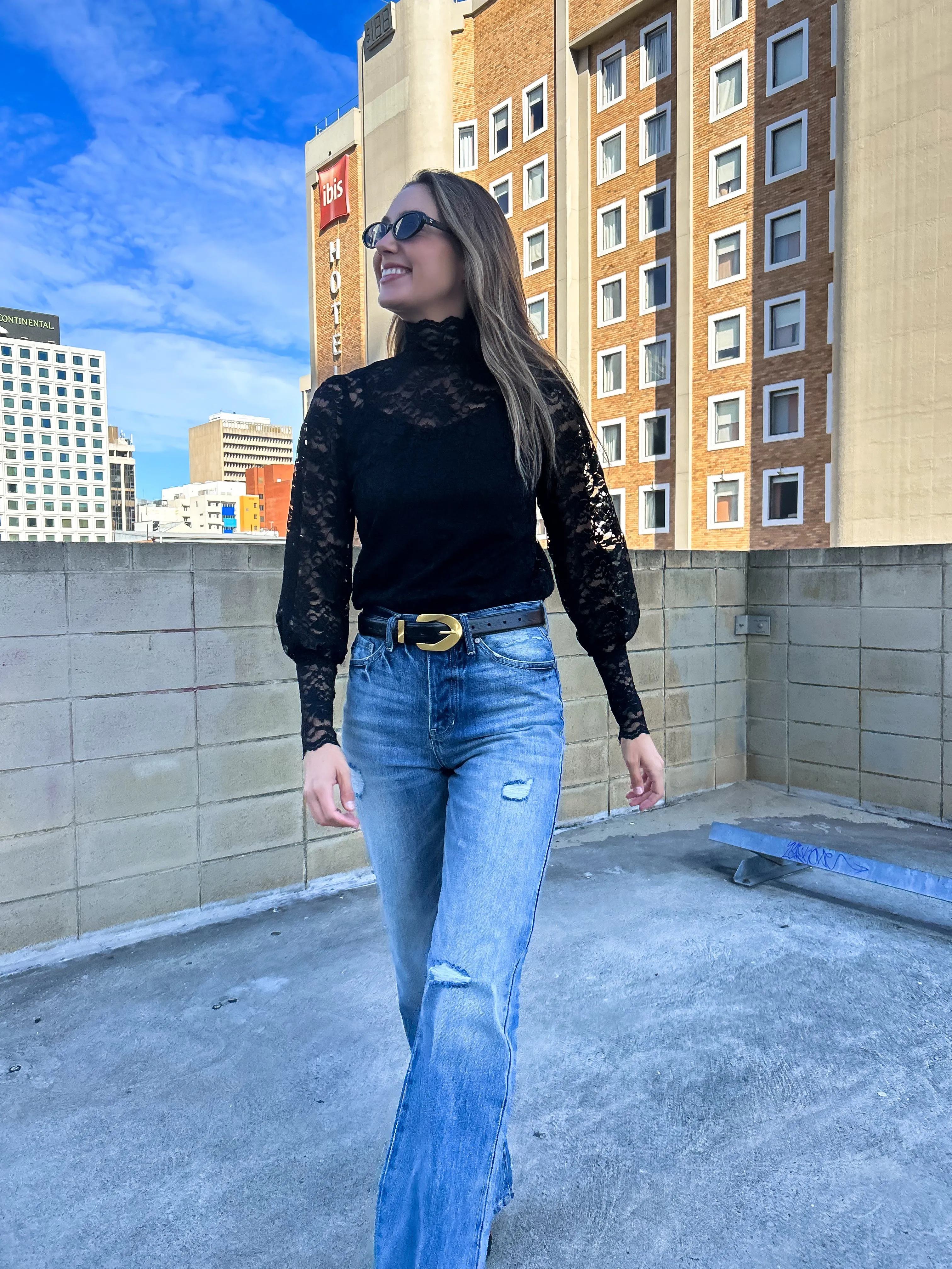 GOLDIE Lace Top - Black