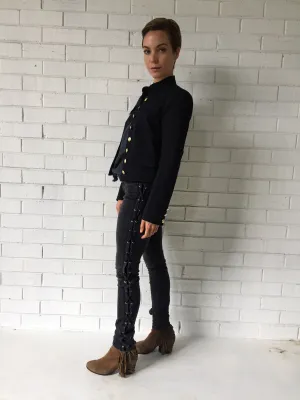 HARLEY JEAN BLACK HEAVY WASH / 28