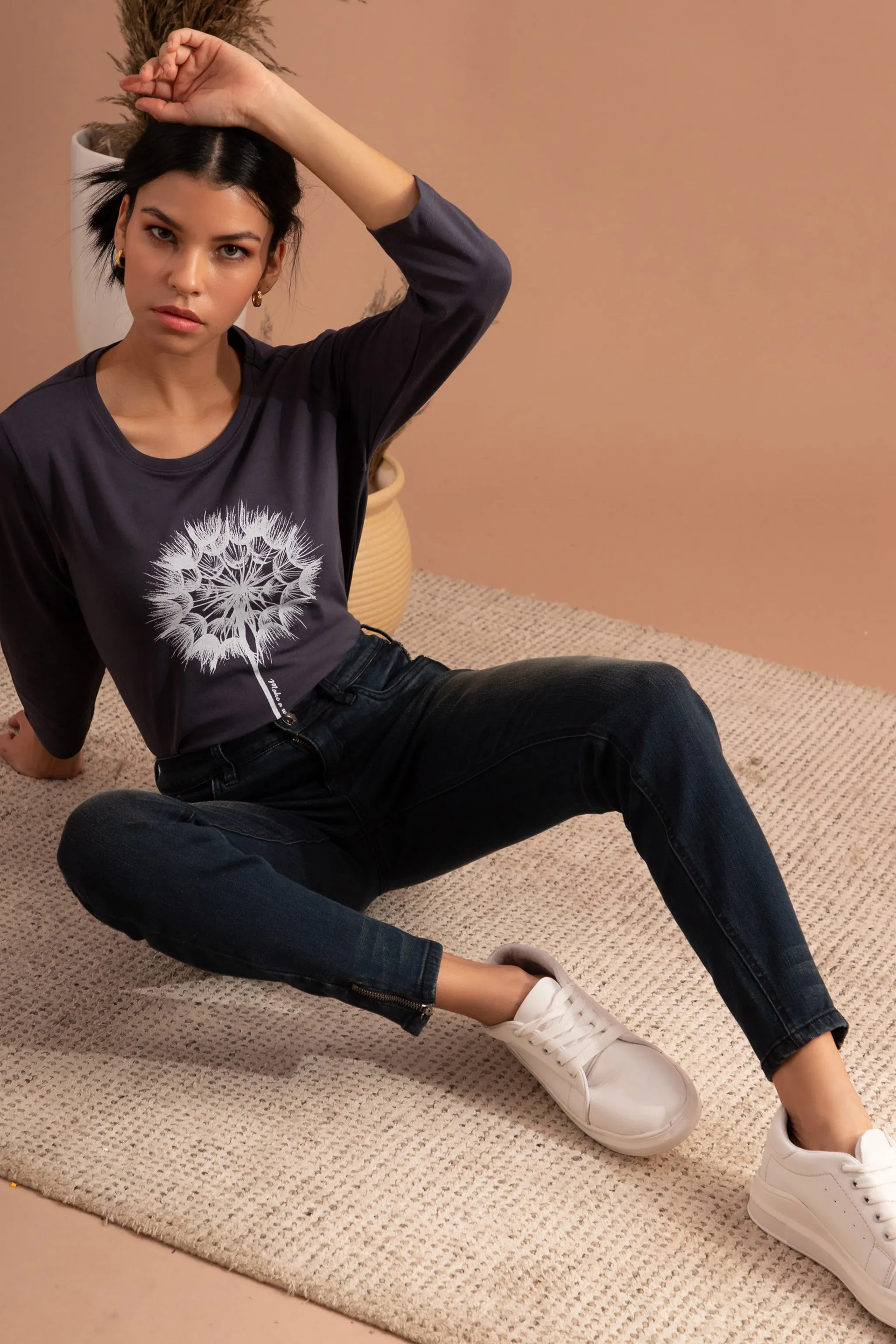 Indigo overdyed Jeans - JANE