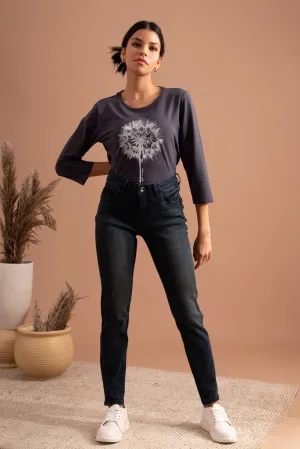 Indigo overdyed Jeans - JANE