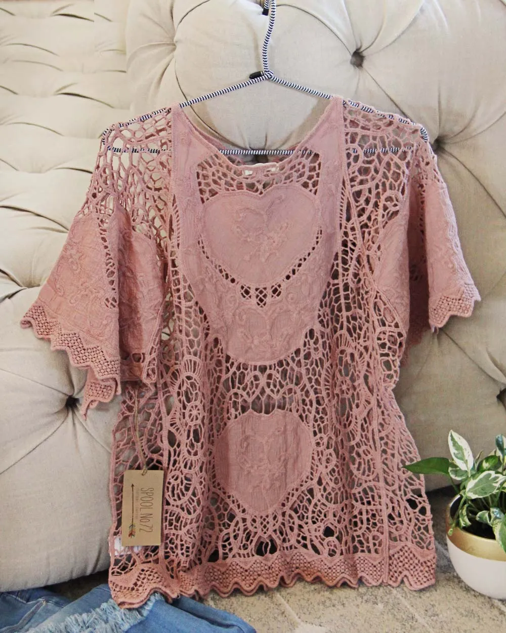 La Boheme Lace Top in Mauve