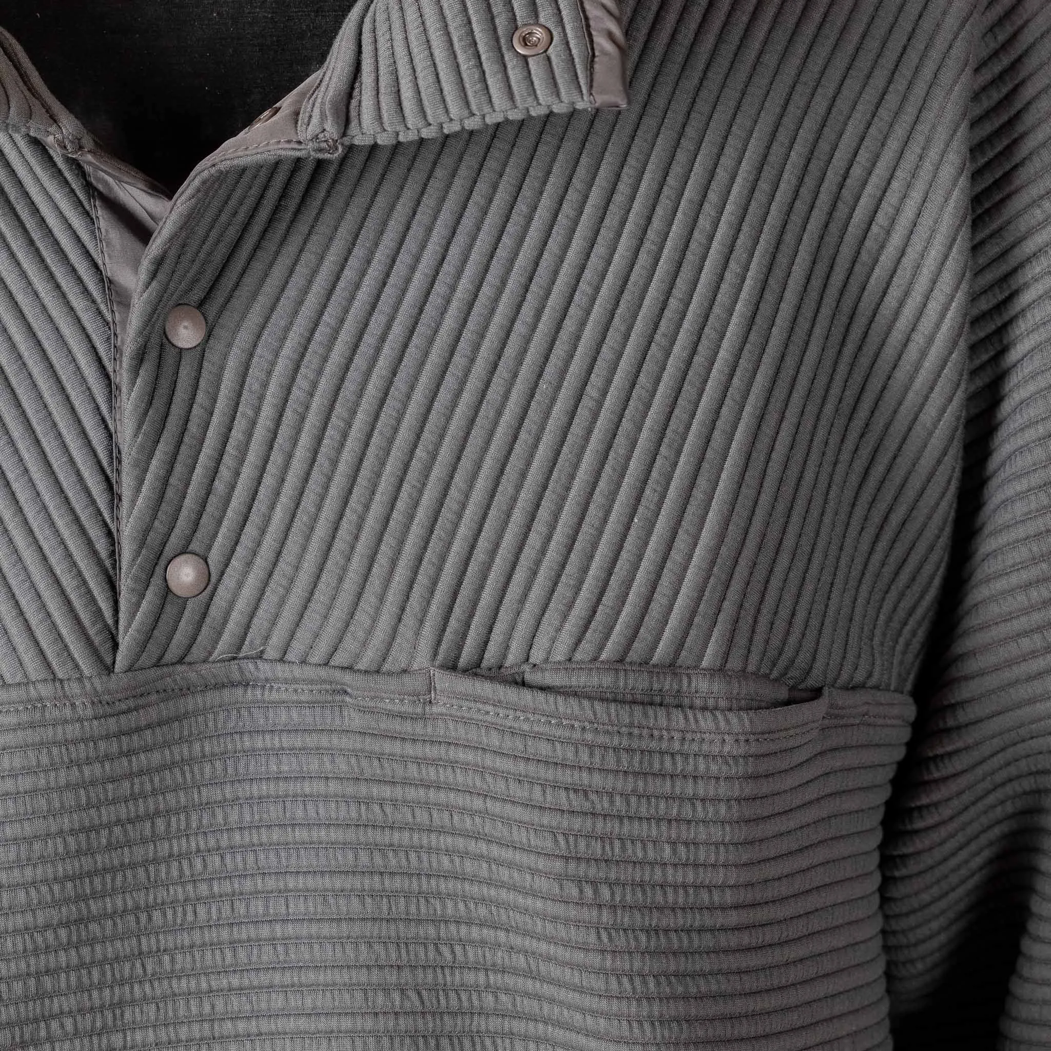Meanswhile - Uneven Fabric Pullover Jersey MW-CT23208 - Charcoal Grey
