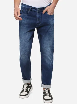 Mid Blue Washed Straight Fit Jeans | JadeBlue