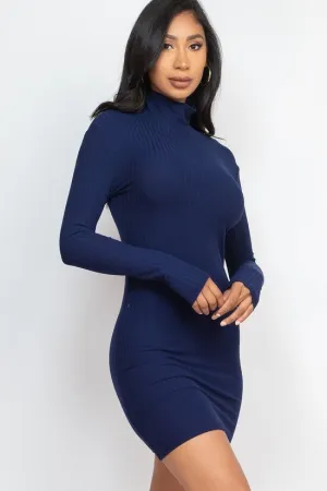 Mockneck Body Control Mini Dress