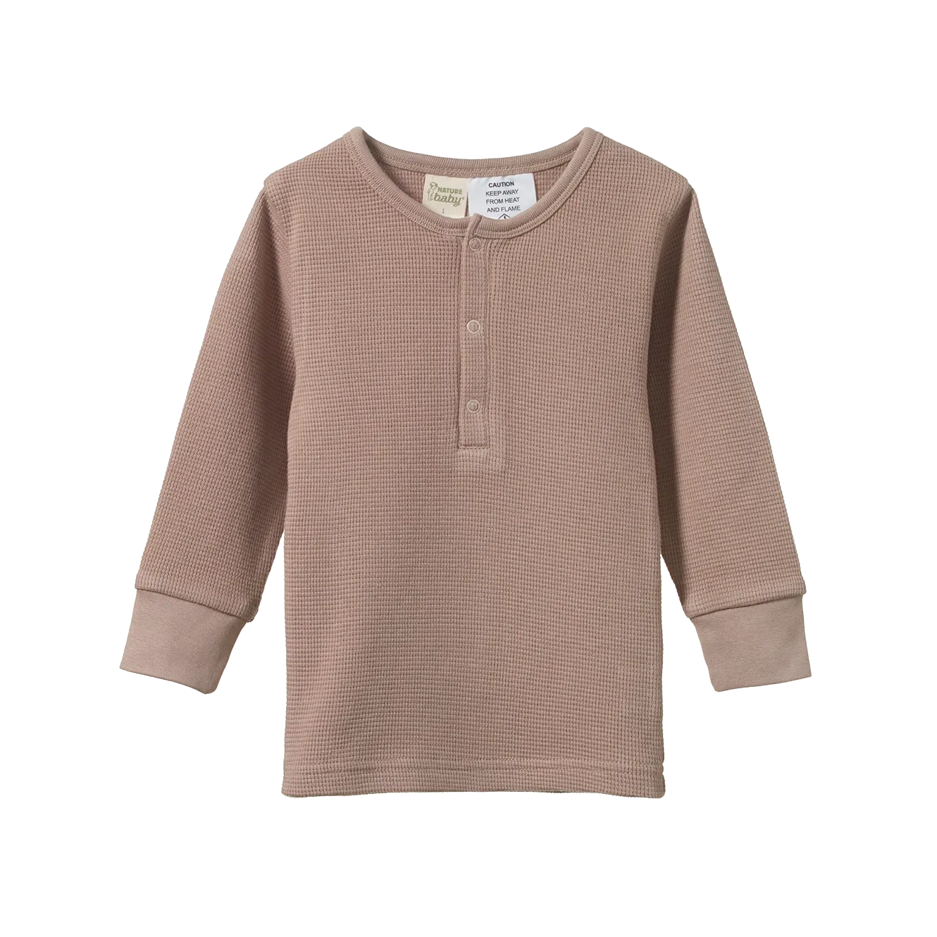 Nature Baby 2Pc Long Sleeve Waffle Pyjamas - Sparrow