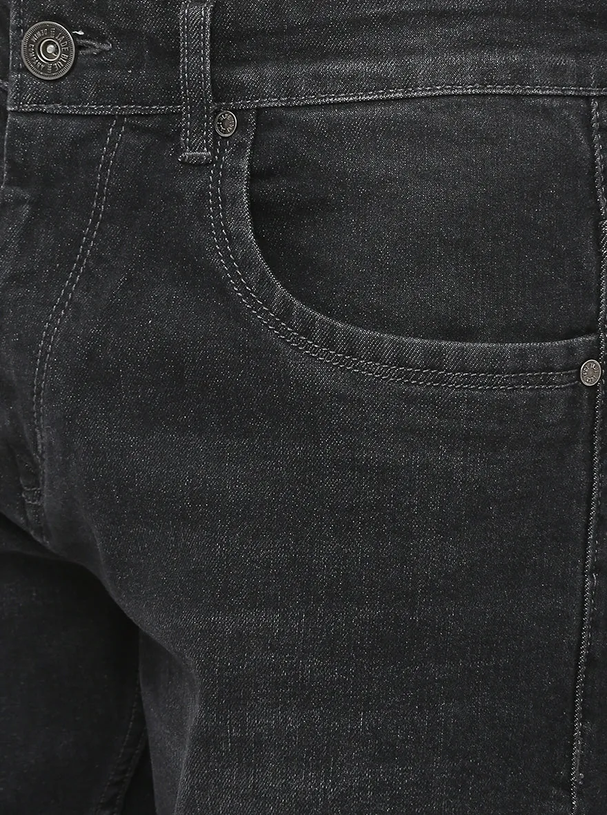 Night Grey Washed Straight Fit Jeans | JadeBlue
