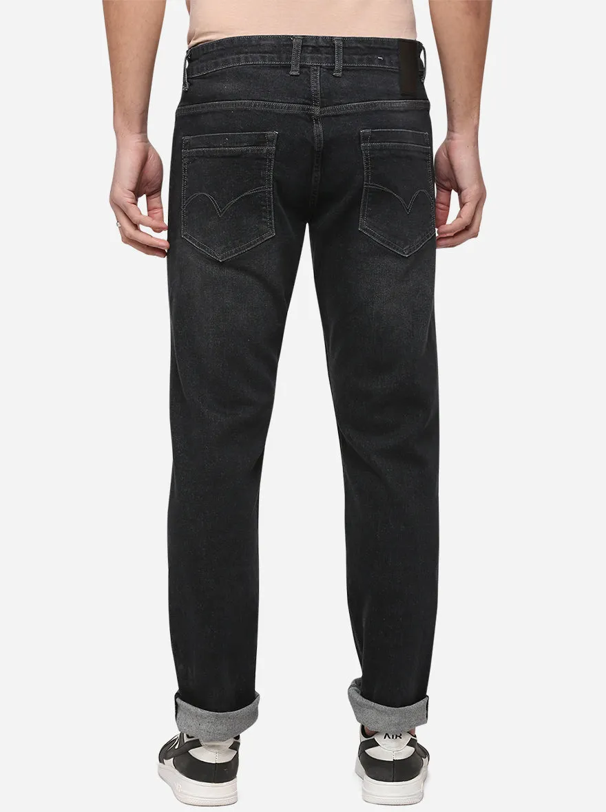 Night Grey Washed Straight Fit Jeans | JadeBlue