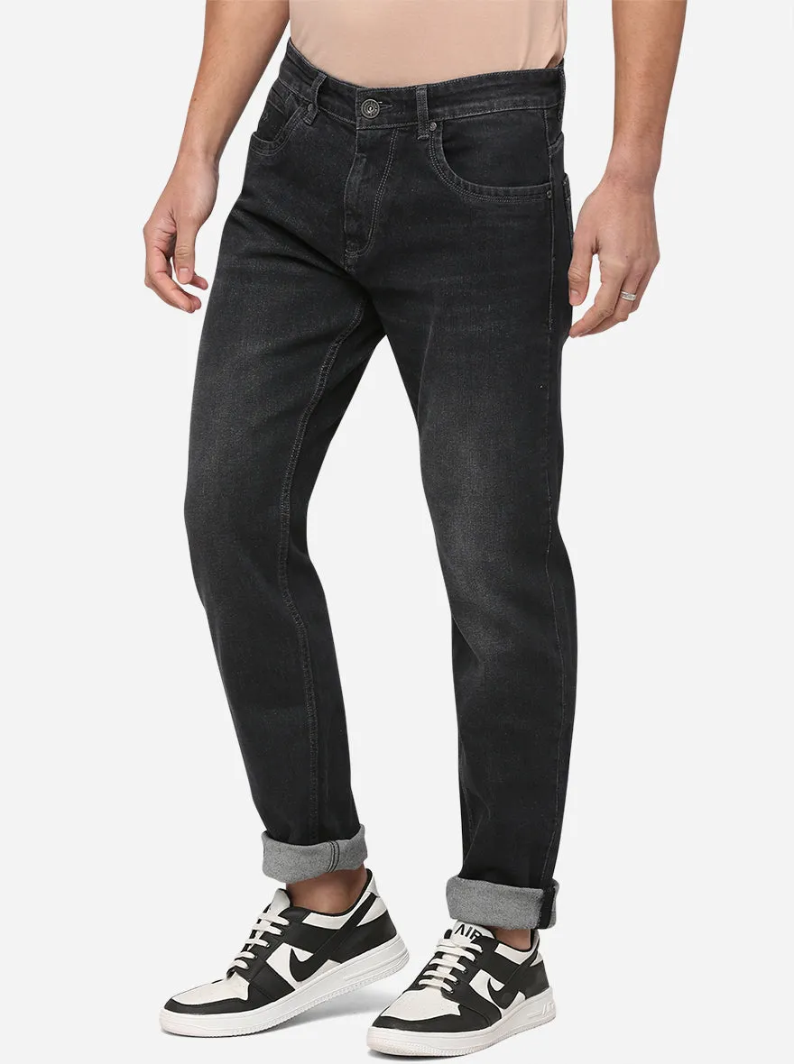 Night Grey Washed Straight Fit Jeans | JadeBlue