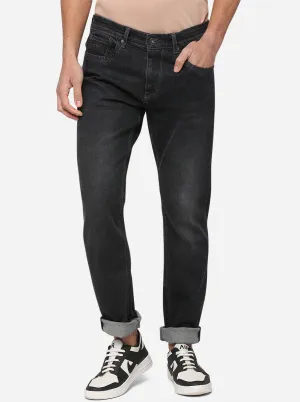 Night Grey Washed Straight Fit Jeans | JadeBlue