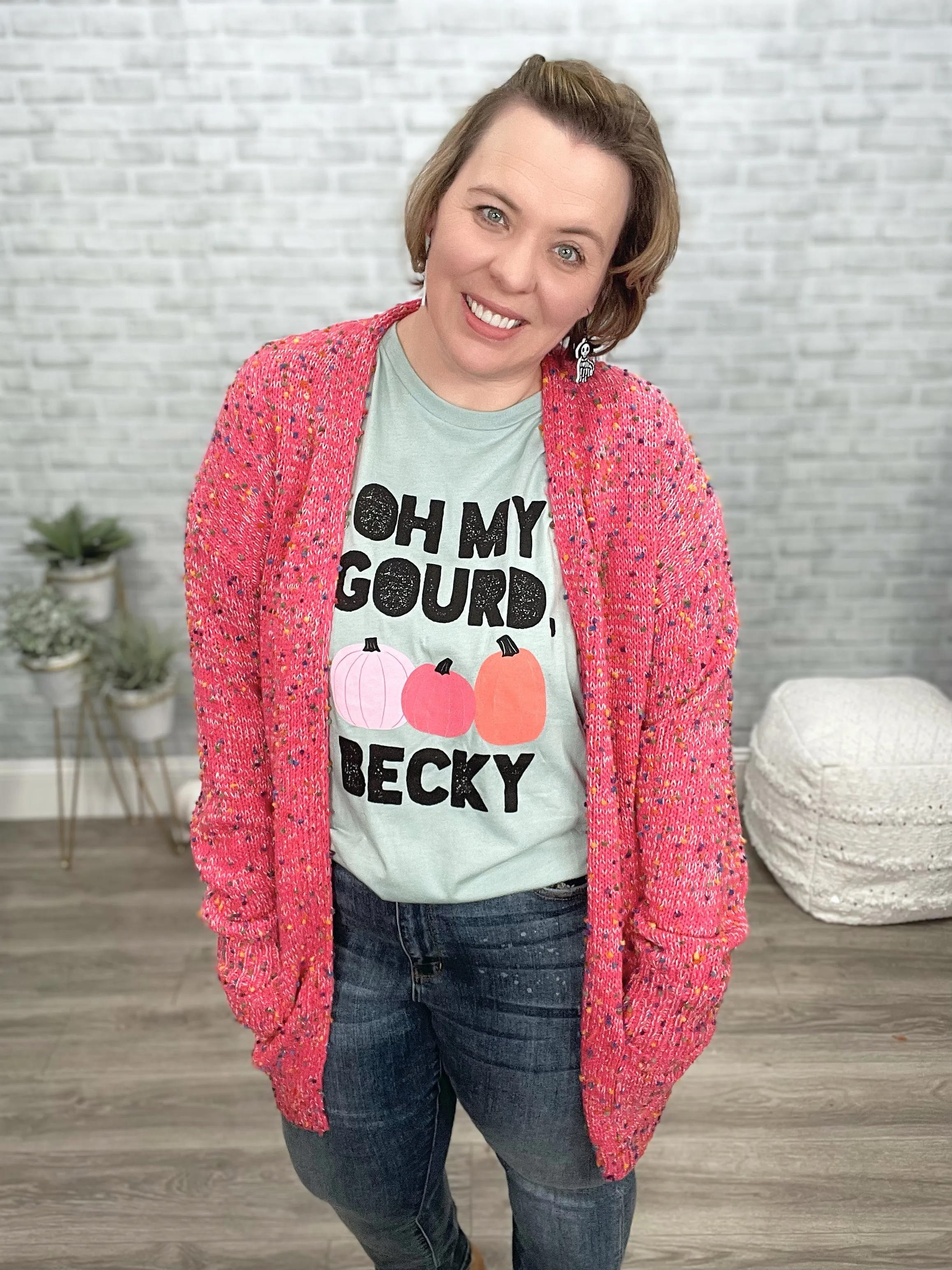 Oh My Gourd Becky! Graphic Tee In Aqua