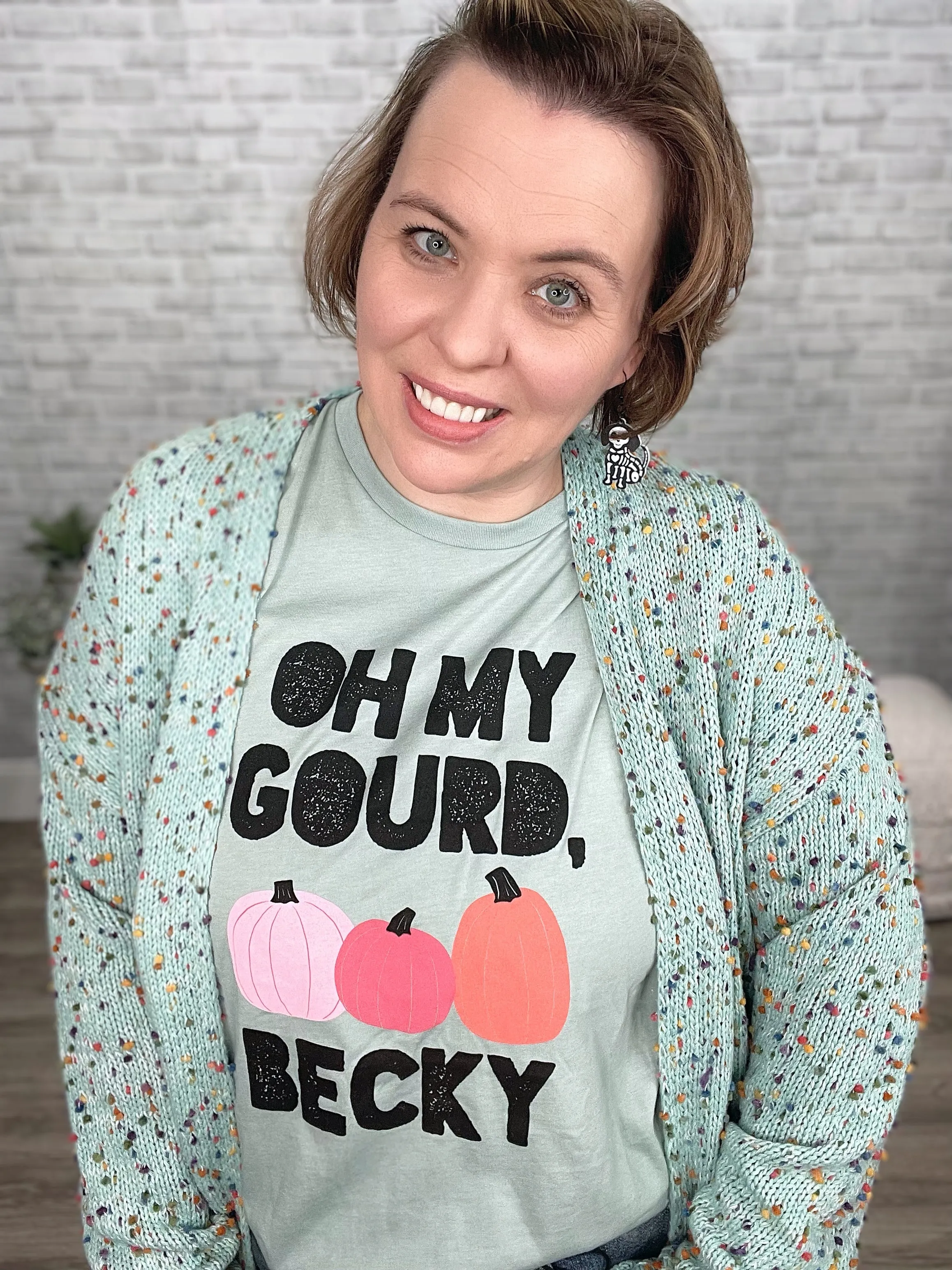 Oh My Gourd Becky! Graphic Tee In Aqua