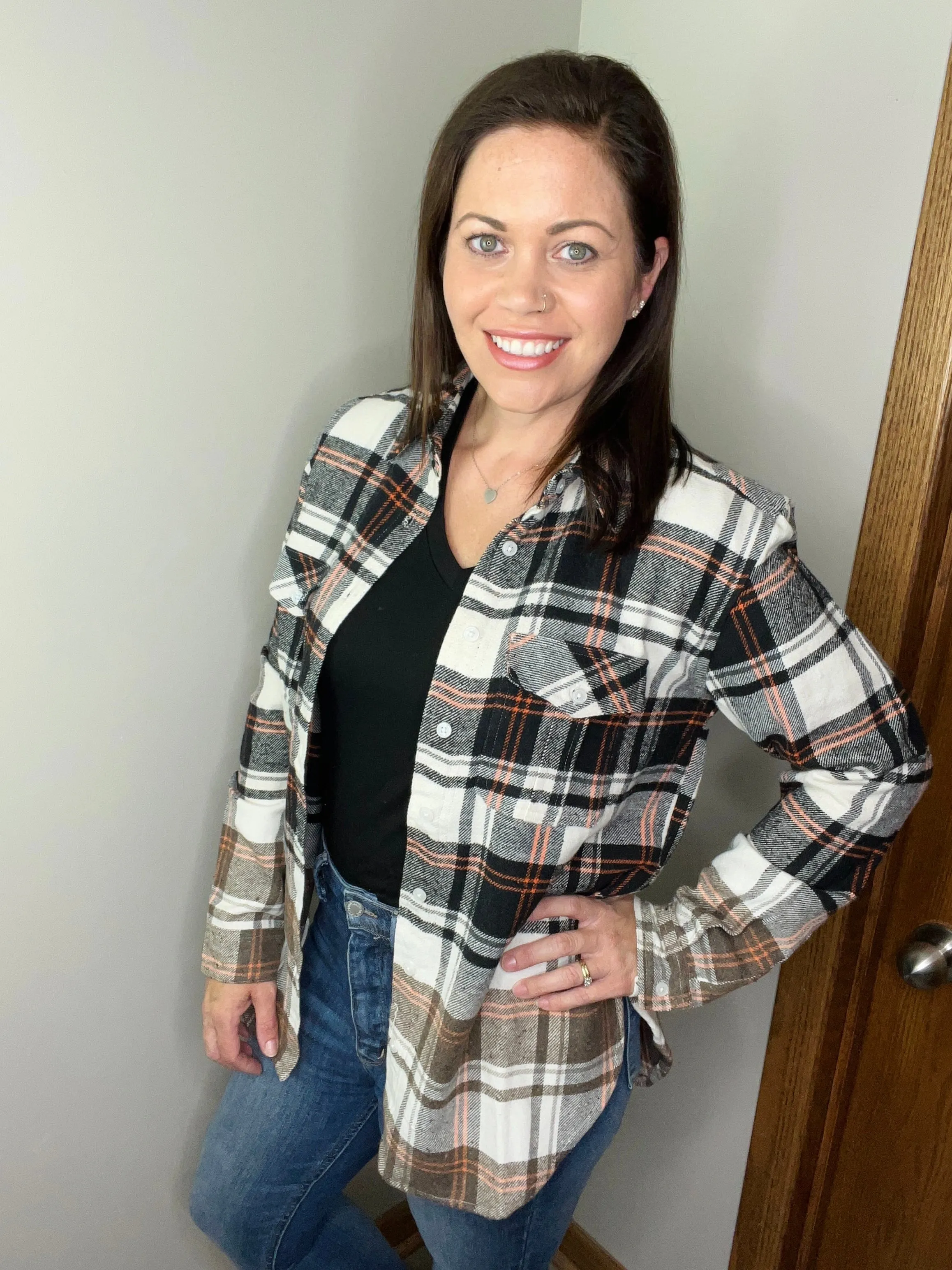 Pair This Flannel In Black/Cream