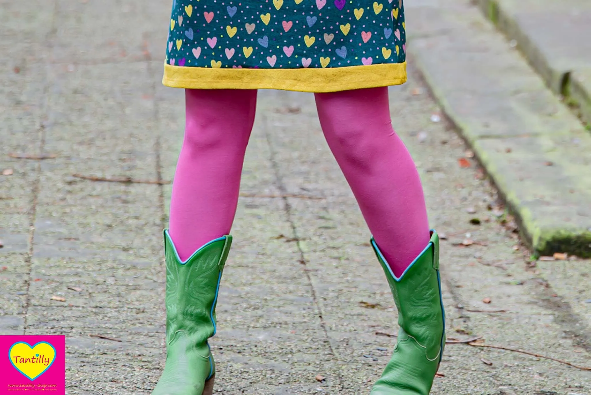 Peggy winter jurk- retro hearts- warme stof- gemaakt door Tantilly