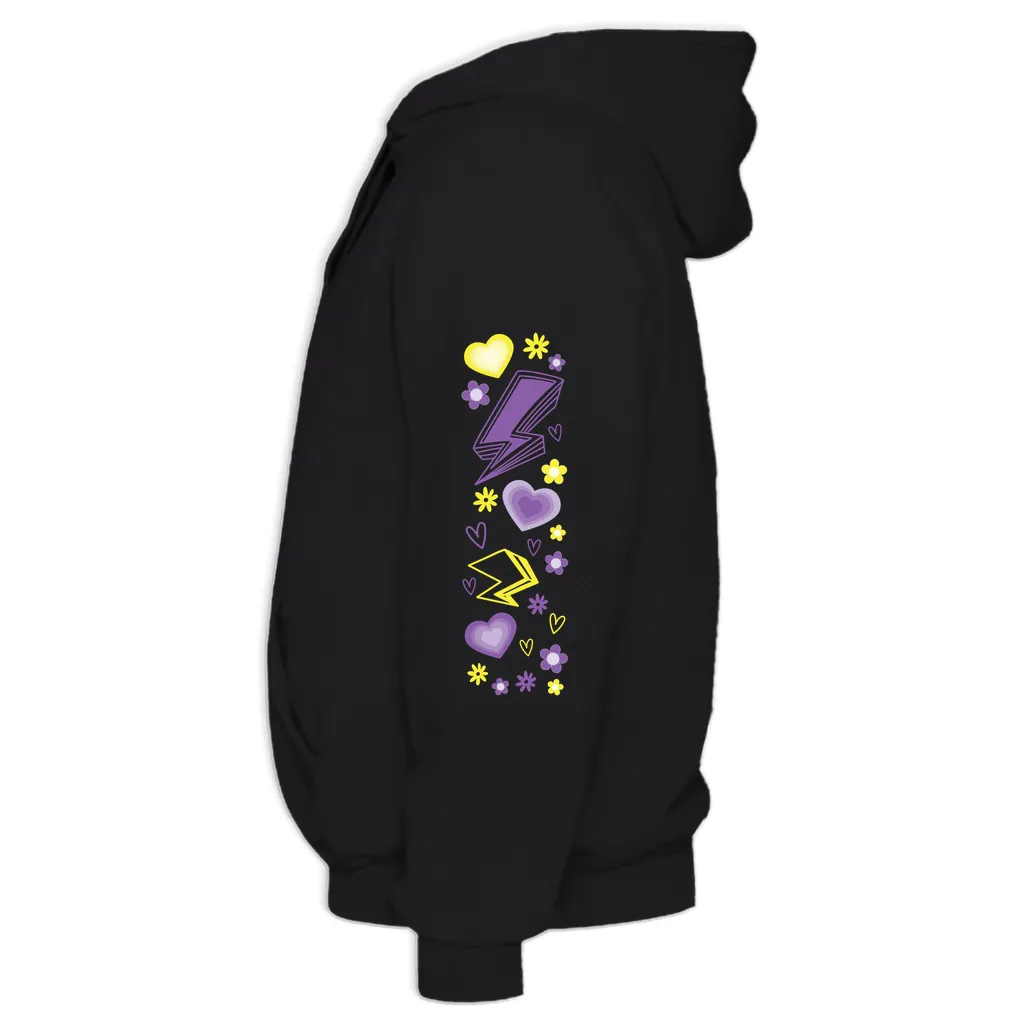 Protect Non-Binary Kids Midweight Printed Sleeve Pullover Hoodie
