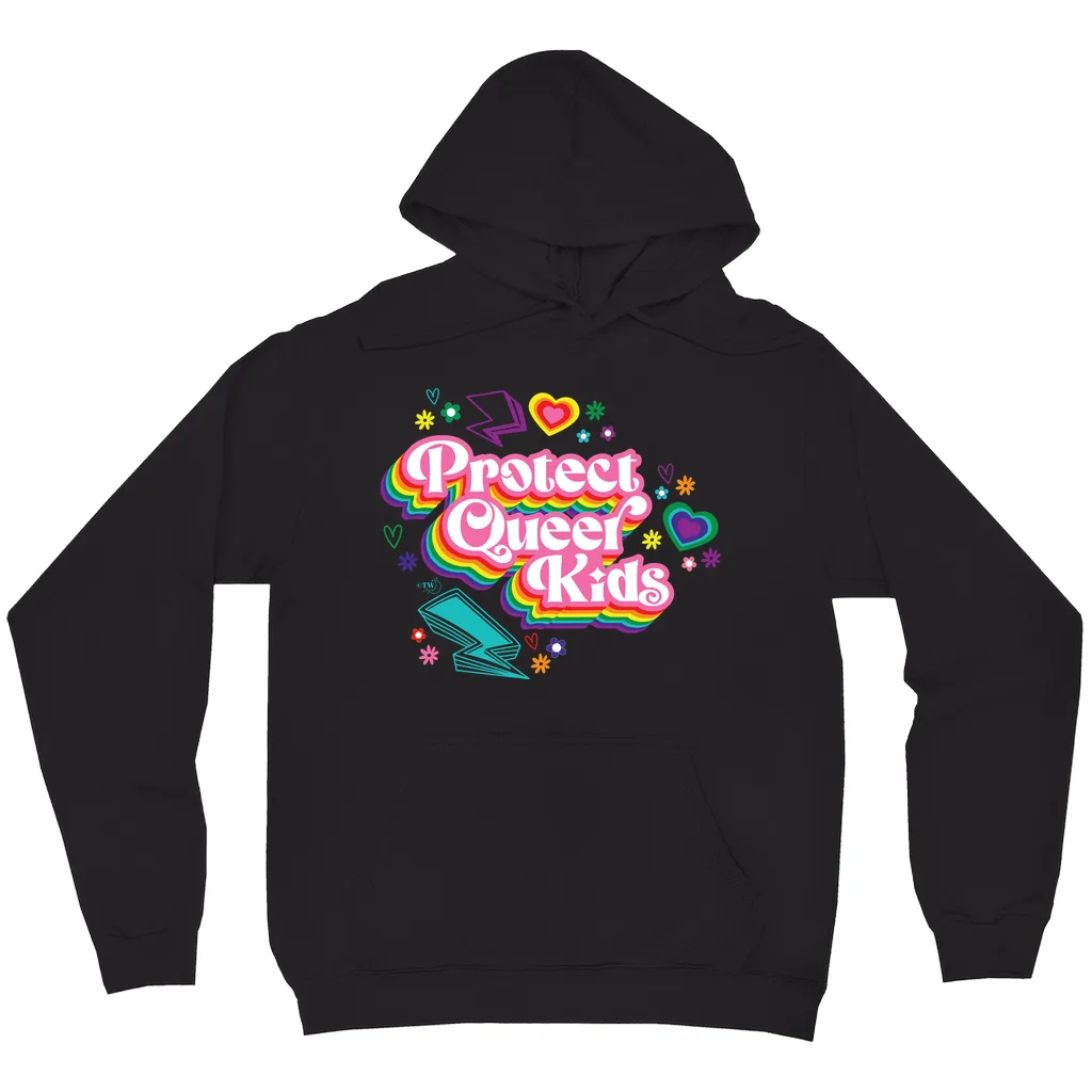 Protect Queer Kids Midweight Printed Sleeve Pullover Hoodie