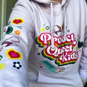 Protect Queer Kids Midweight Printed Sleeve Pullover Hoodie