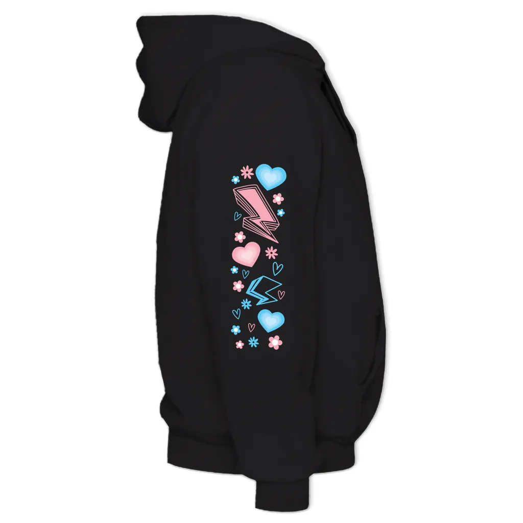 Protect Trans Kids Midweight Printed Sleeve Pullover Hoodie