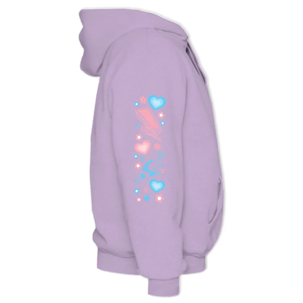 Protect Trans Kids Midweight Printed Sleeve Pullover Hoodie