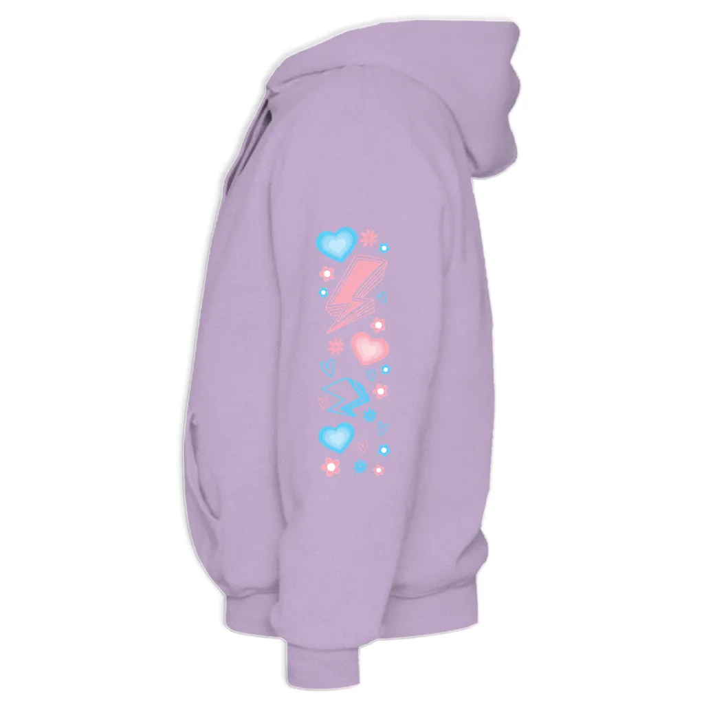 Protect Trans Kids Midweight Printed Sleeve Pullover Hoodie