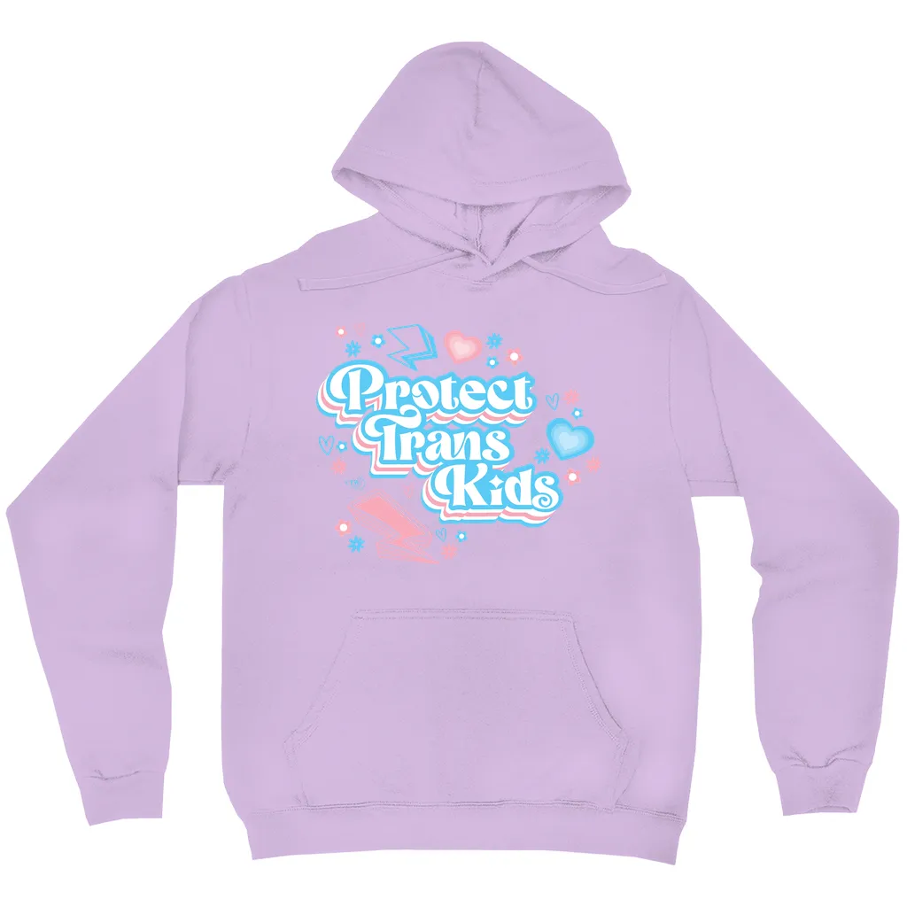 Protect Trans Kids Midweight Printed Sleeve Pullover Hoodie