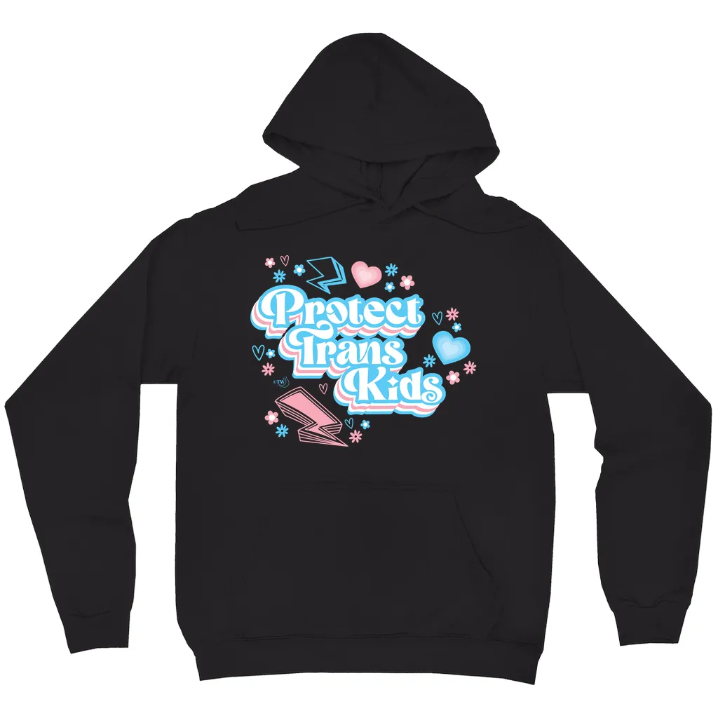Protect Trans Kids Midweight Printed Sleeve Pullover Hoodie