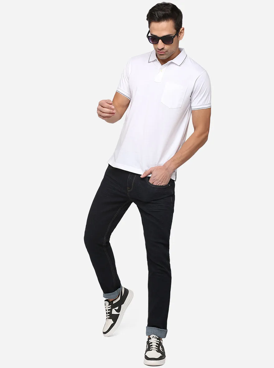 Raw Blue Washed Narrow Fit Jeans | Greenfibre