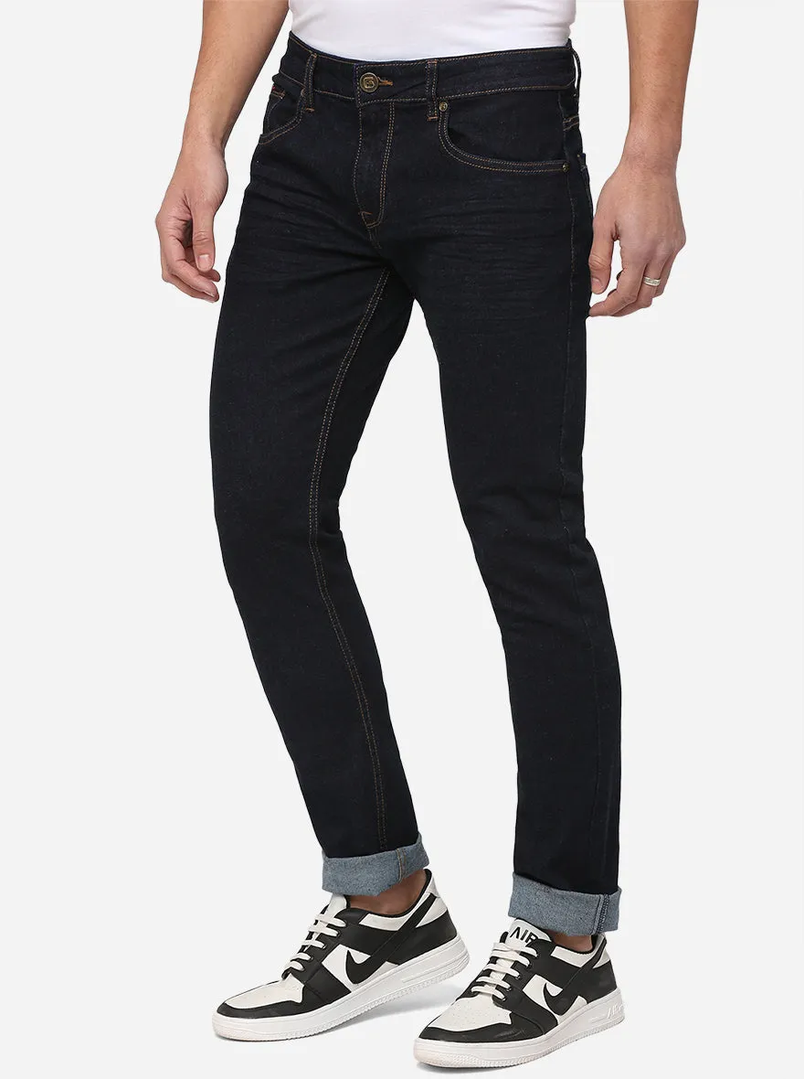 Raw Blue Washed Narrow Fit Jeans | Greenfibre