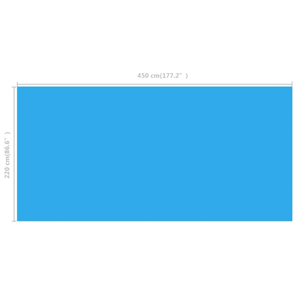 Rectangular Pool Cover 450 x 220 cm PE Blue