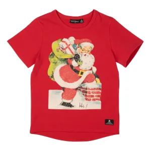 Rock Your Kid - Vintage Santa Tee in Red