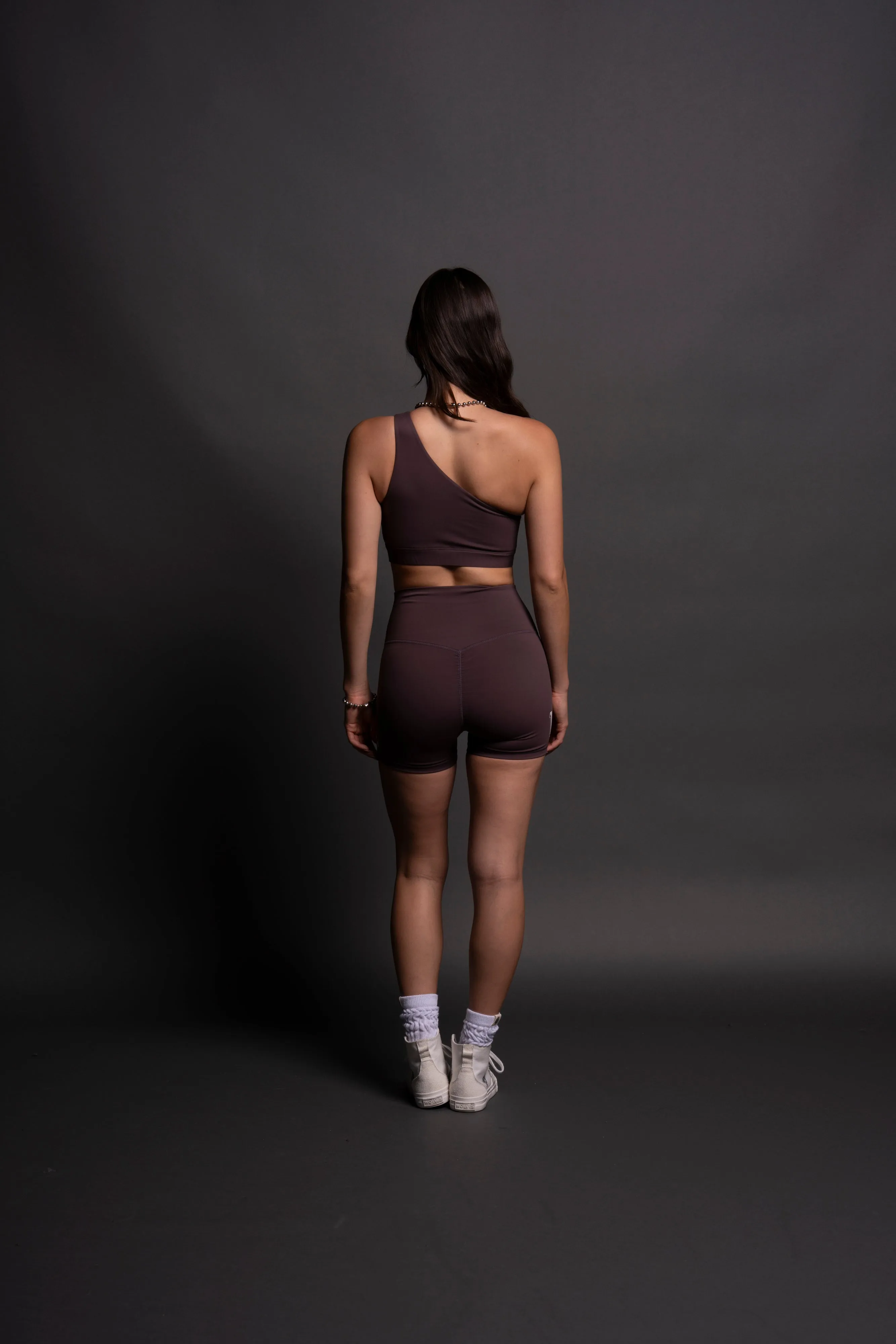 Single Wolf "One Shoulder" Energy Bra in Purple Night