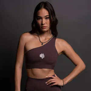 Single Wolf "One Shoulder" Energy Bra in Purple Night