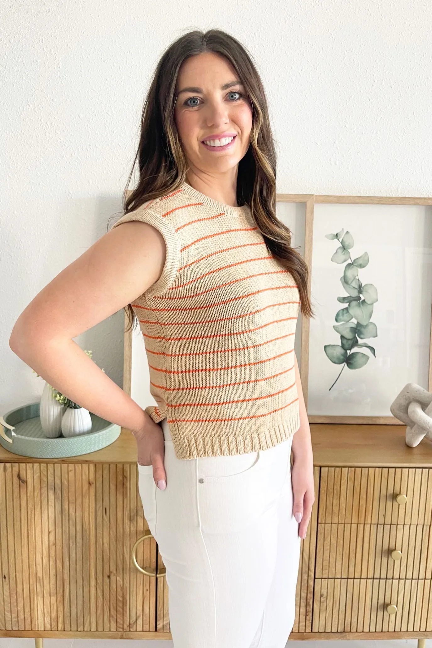 Striped Muscle Tank Sweater