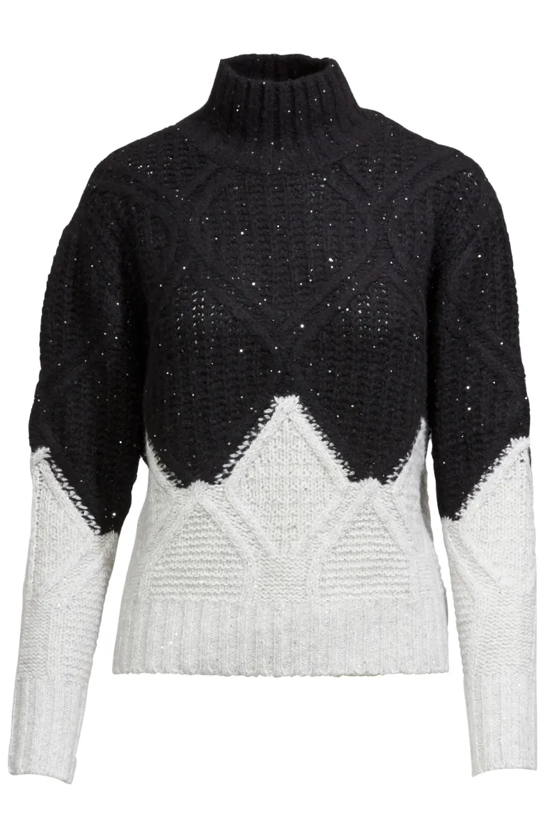 Two-Tone Diamond Sweater